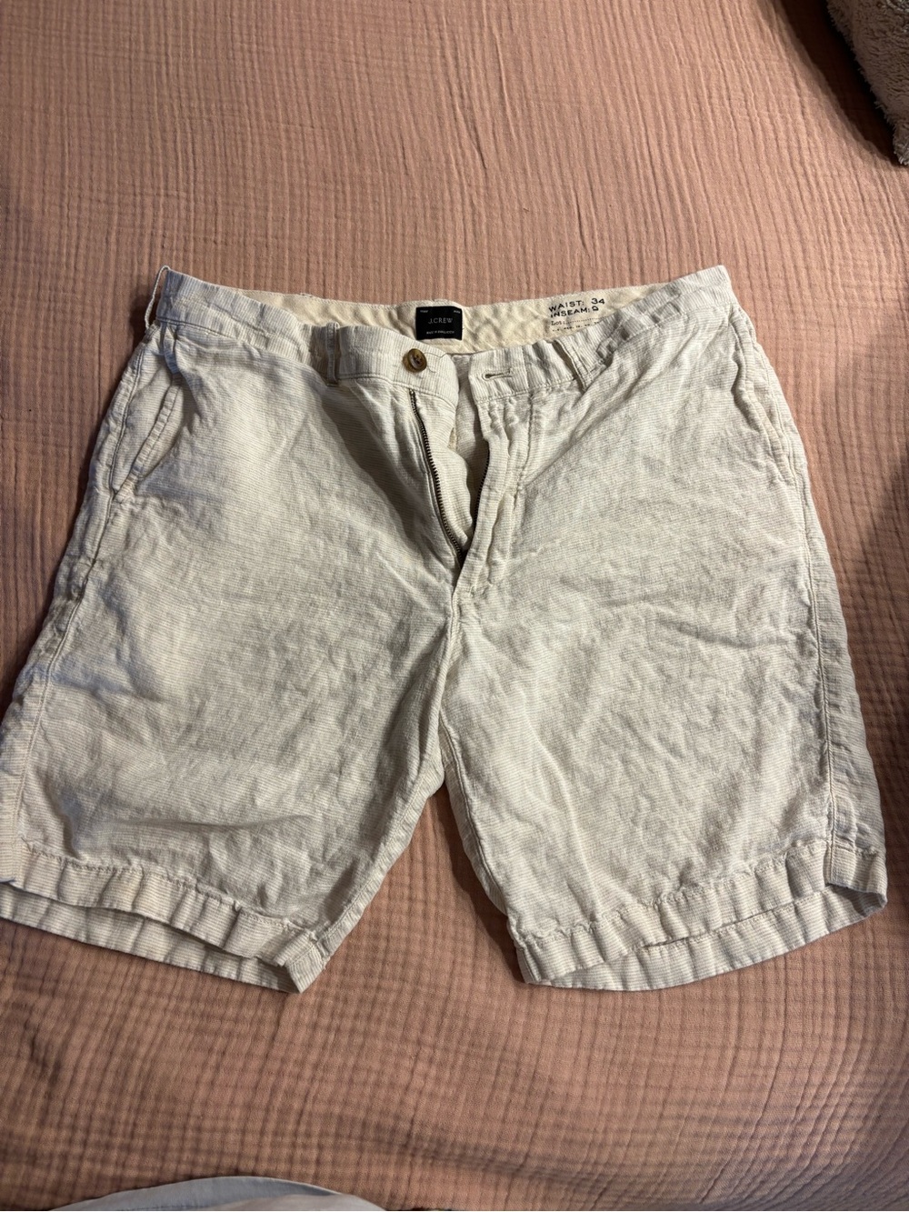 J Crew men’s linen shorts
